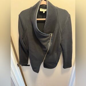 BB Dakota Black Asymmetrical Leather Jacket - Size L